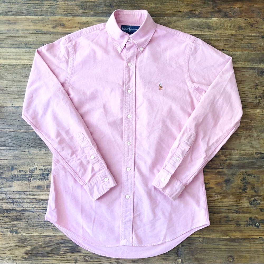 Ralph Lauren Custom Fit Oxford - Chambray Red